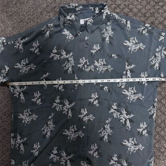 NWT OAT New York Women's Floral Button-Up‎ Shirt Blue Size S Casual - Picture 5 of 6